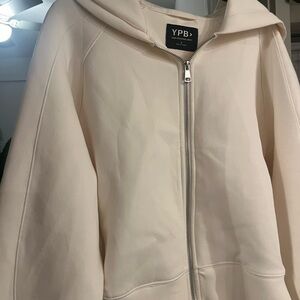 Abercrombie YPB Cream Hooded Crop Jacket